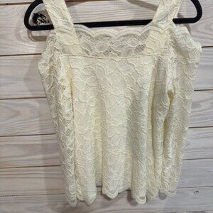 Elegant Lace Cream Top